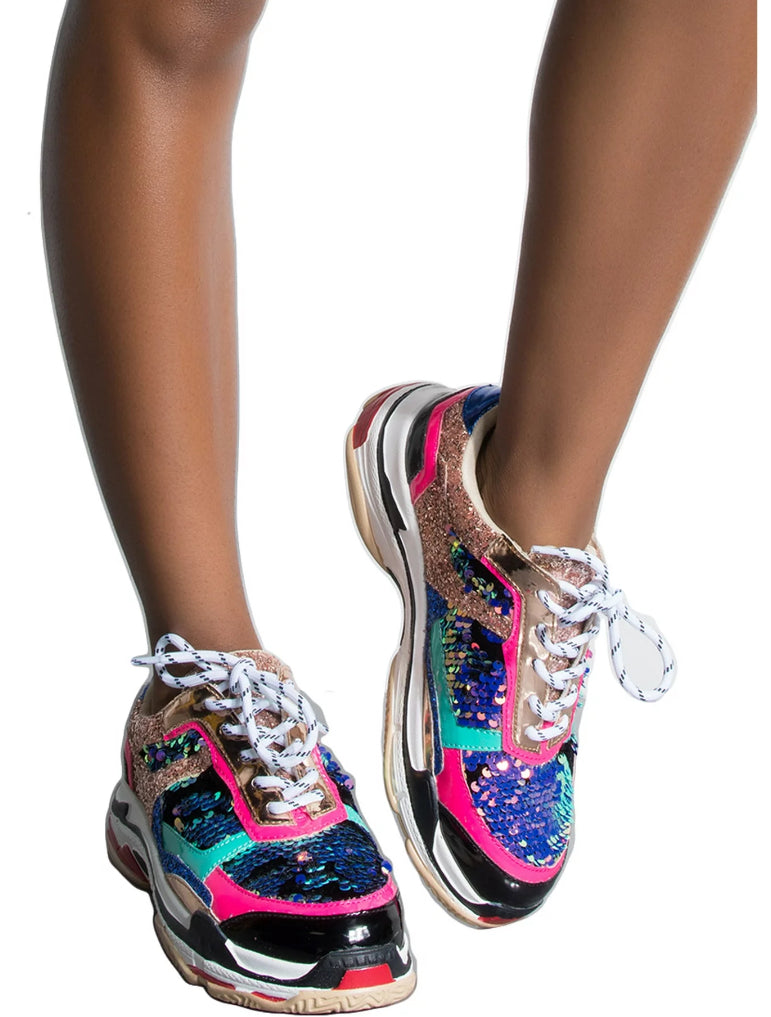 Size 10 new sequined sneakers