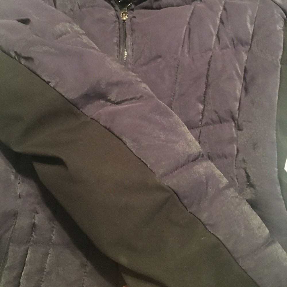 Size small blackberry and black hooded jacket