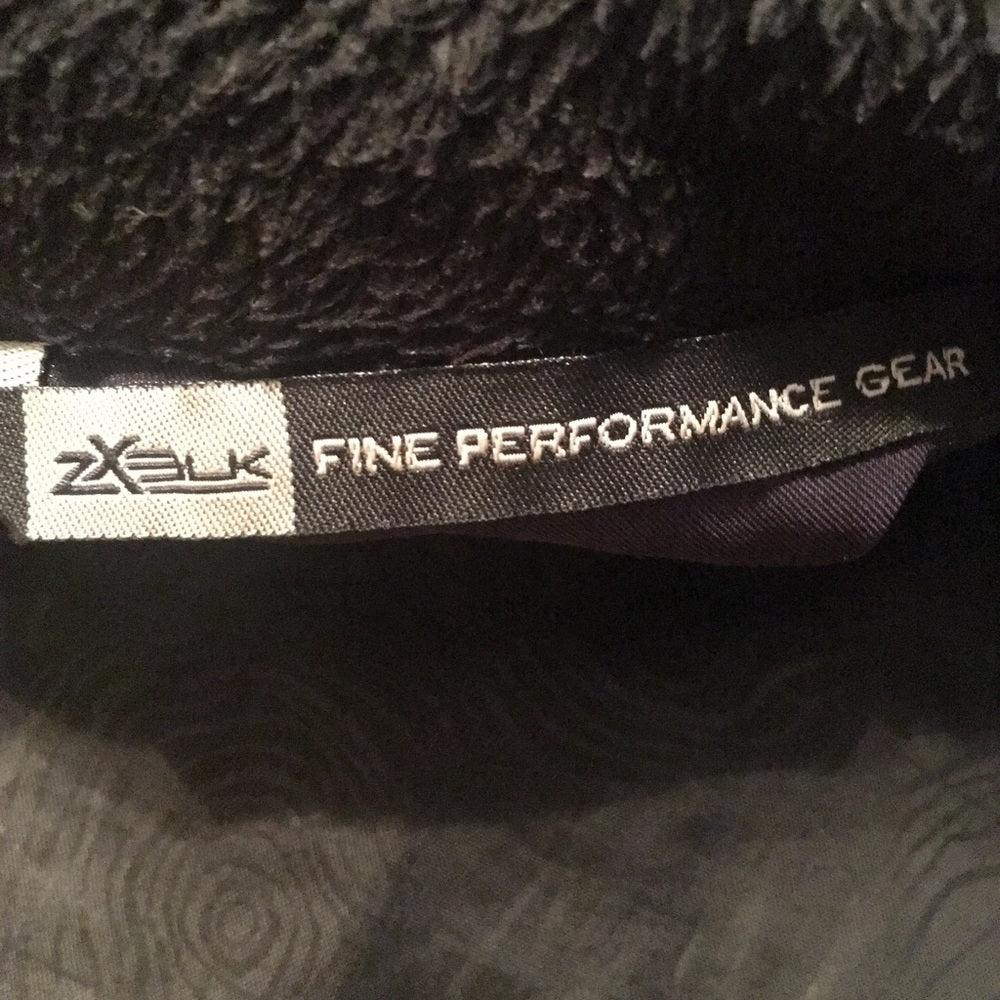 Size small blackberry and black hooded jacket