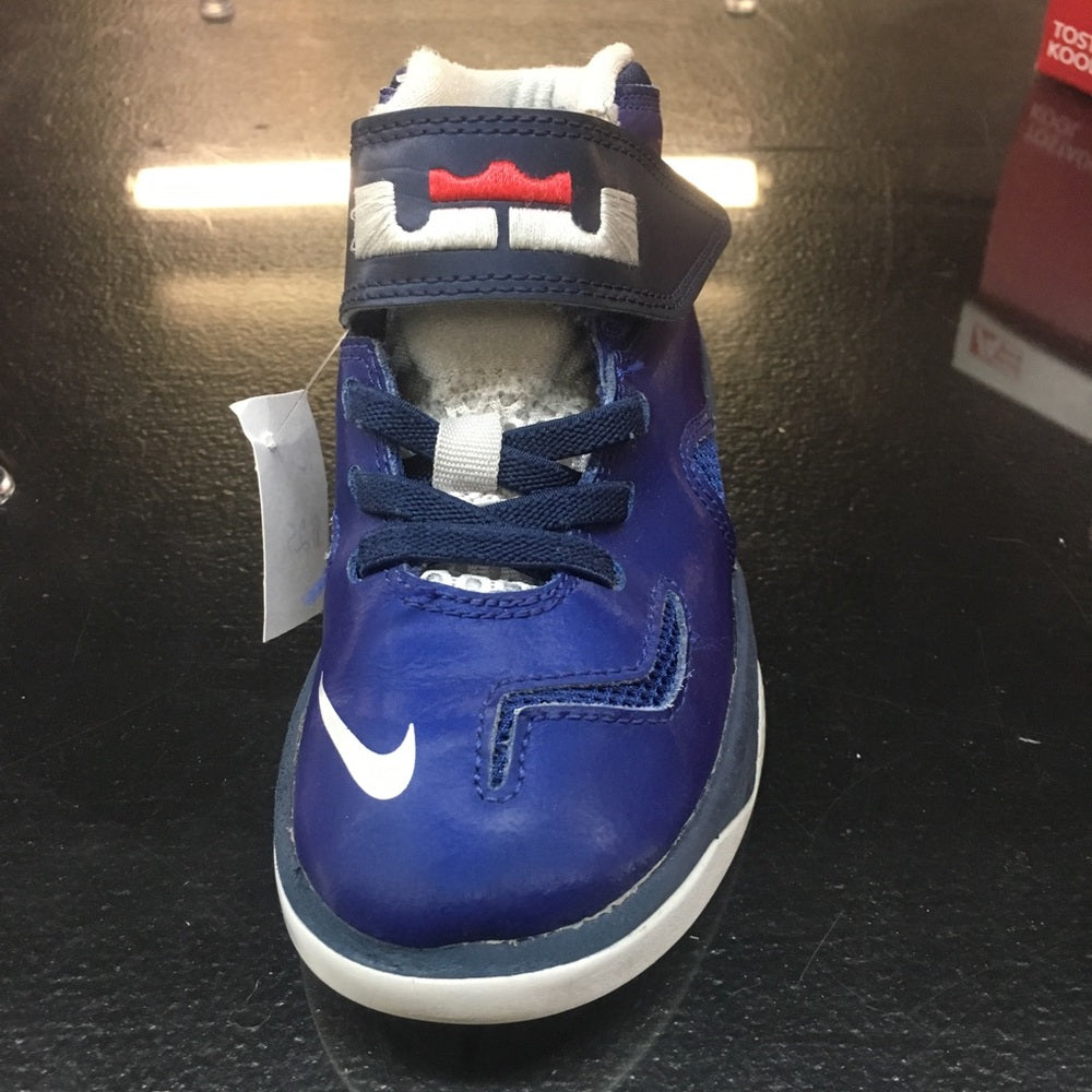 Blue and white Lebron’s size 9c