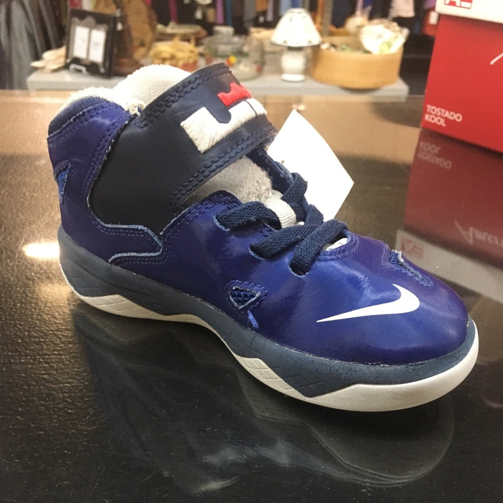 Blue and white Lebron’s size 9c