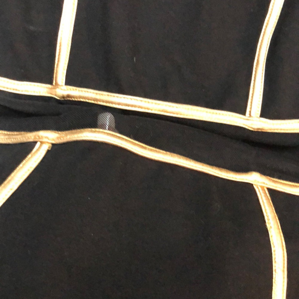 Size small black with gold trim dress