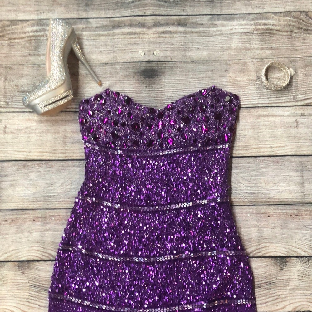 Aidan Mattox size 0 purple formal dress