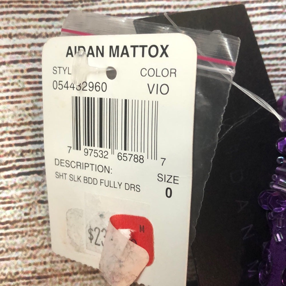 Aidan Mattox size 0 purple formal dress