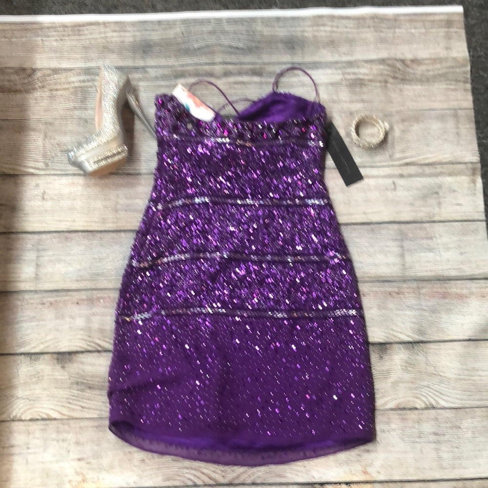 Aidan Mattox size 0 purple formal dress
