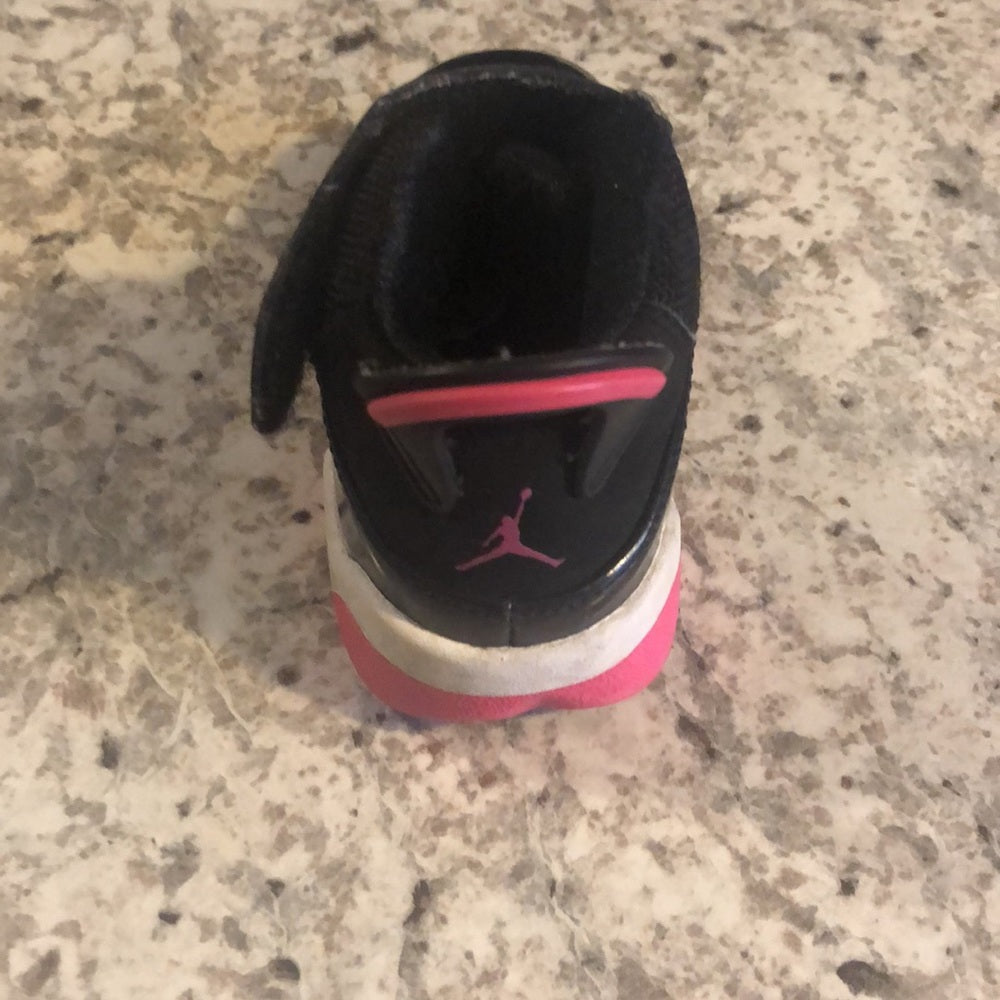 Jordan’s sz 7C pink, black and white sneakers