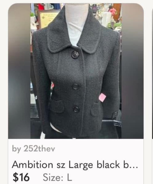 Size large black blazer