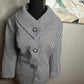 Size 14 W Emily blue and white 3/4 sleeve blazer
