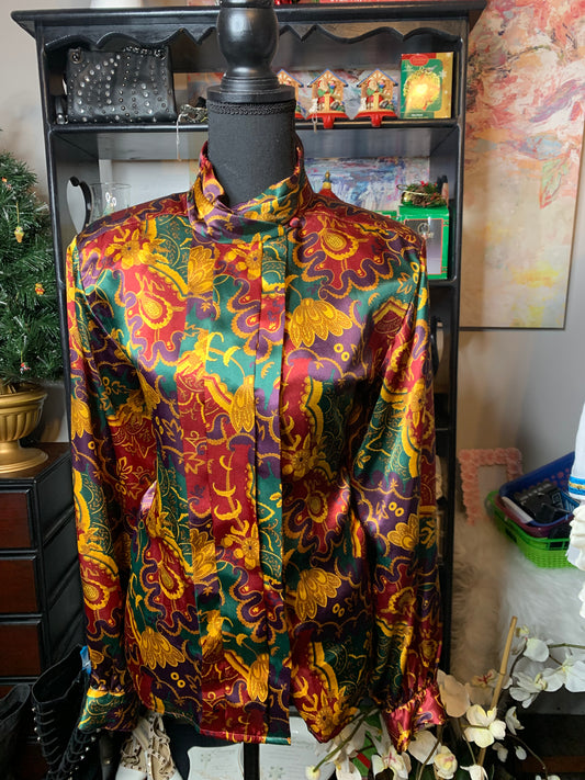 Size 14 vintage secretary blouse