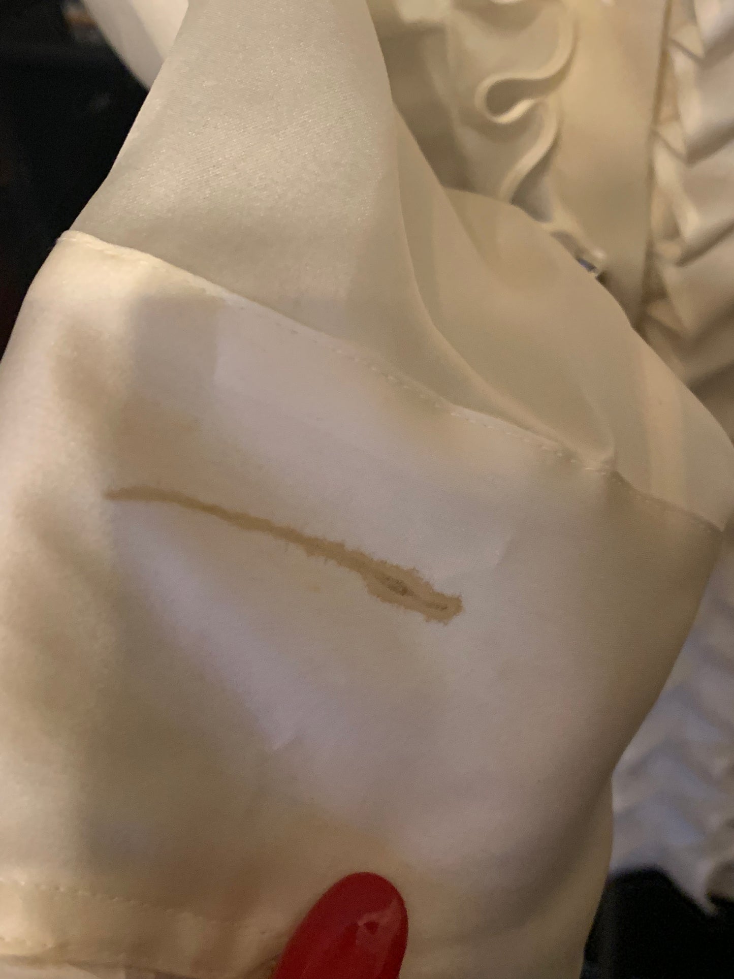 Size 10 Ivory ruffled Talbots blouse