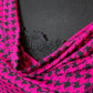 Size Large fuschia and black houndstooth blouse