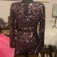 Size Small sequined shorts romper