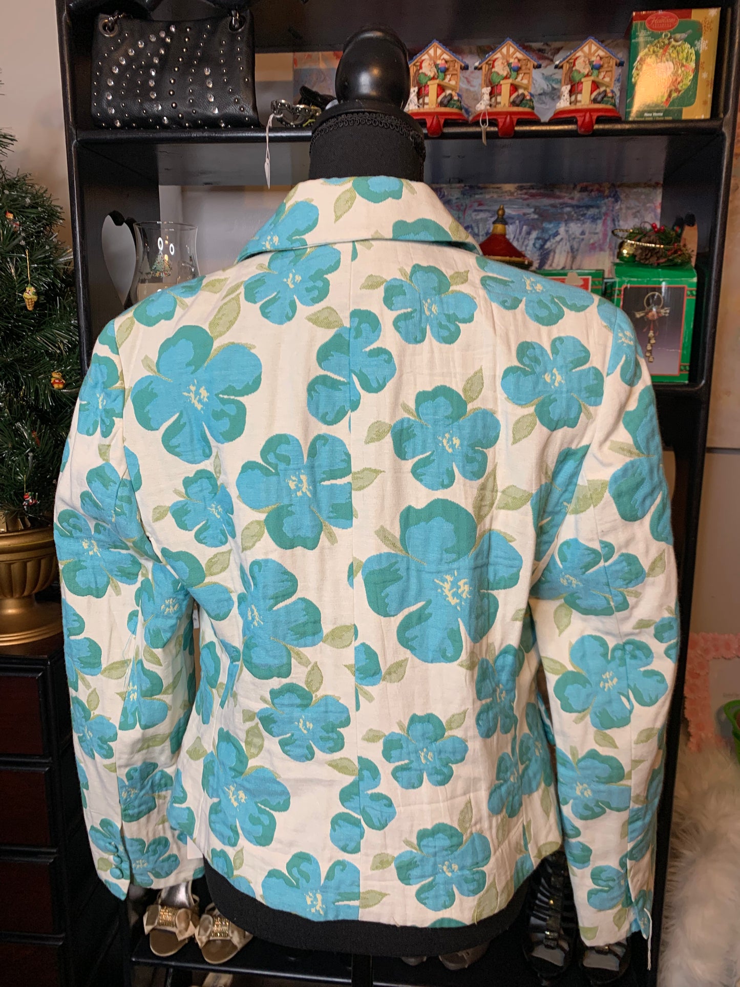 Size 10 Francis blue white with blue followers blazer