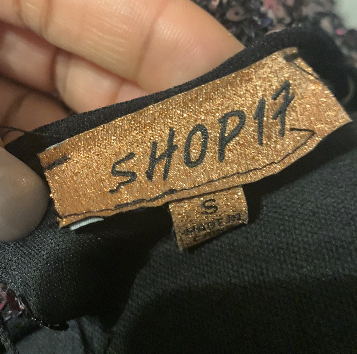 Size Small sequined shorts romper