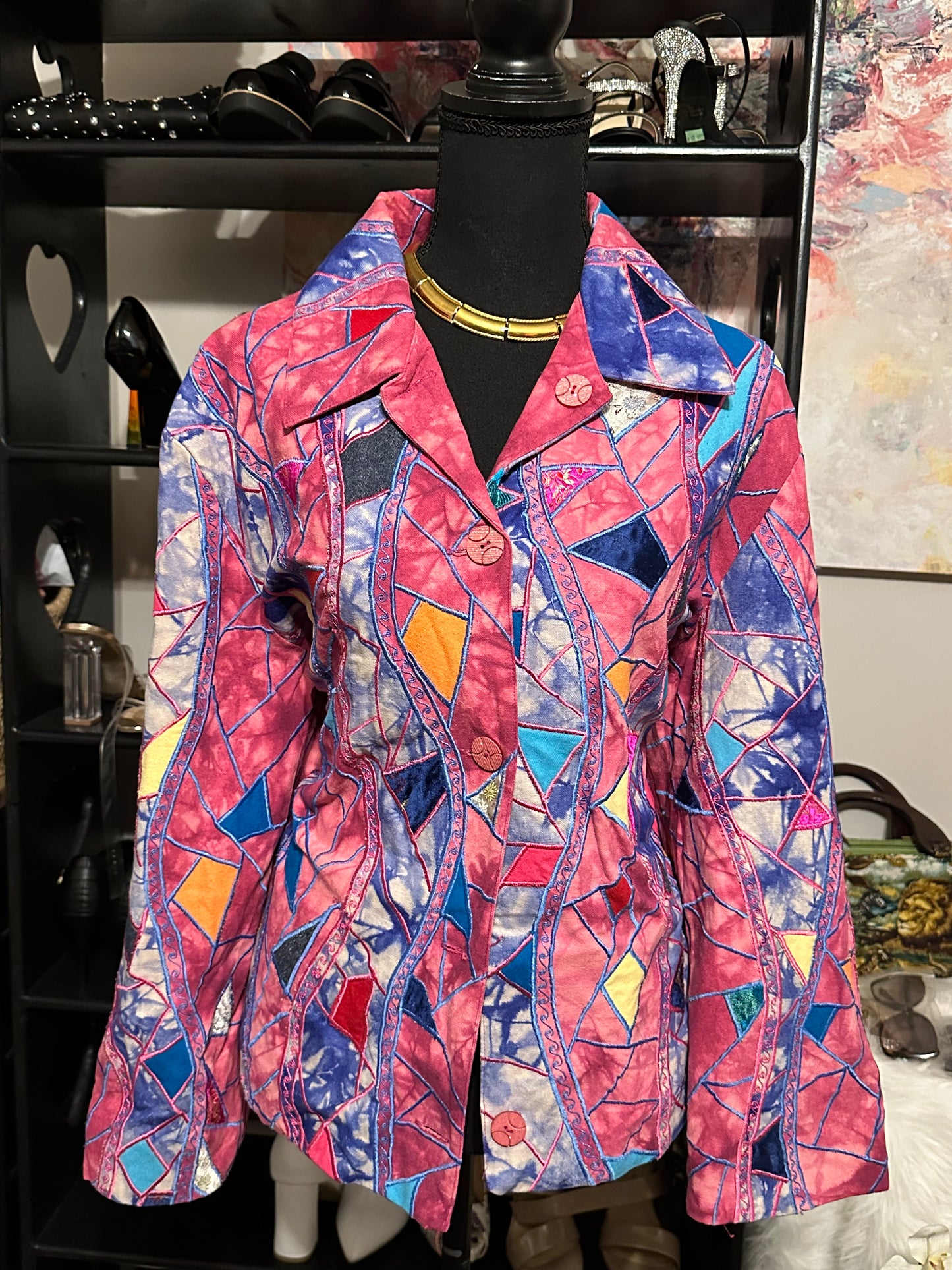 Size XL silk blazer