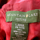 Size large petite red faux leather blazer