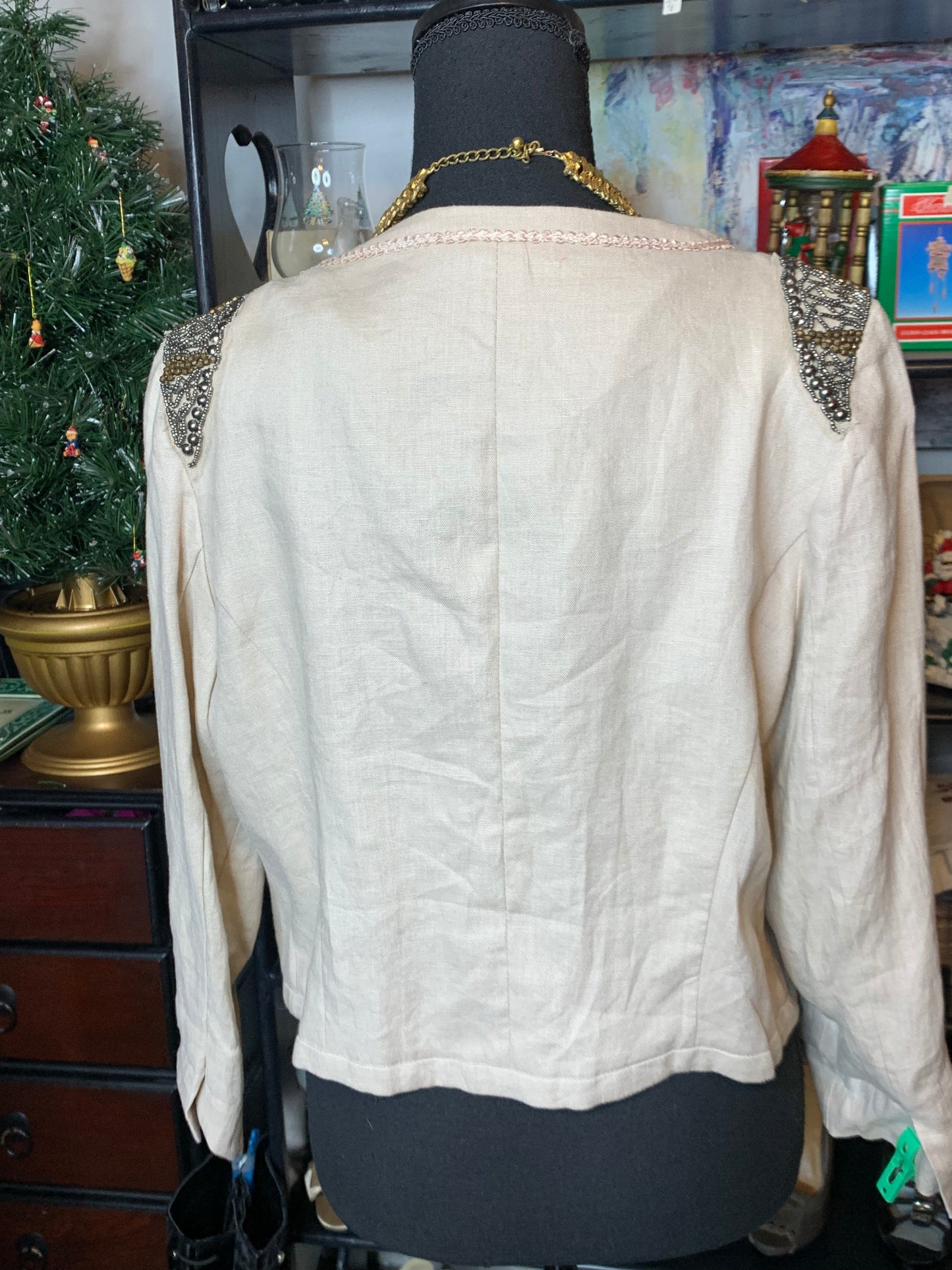 Size Large linen open blazer