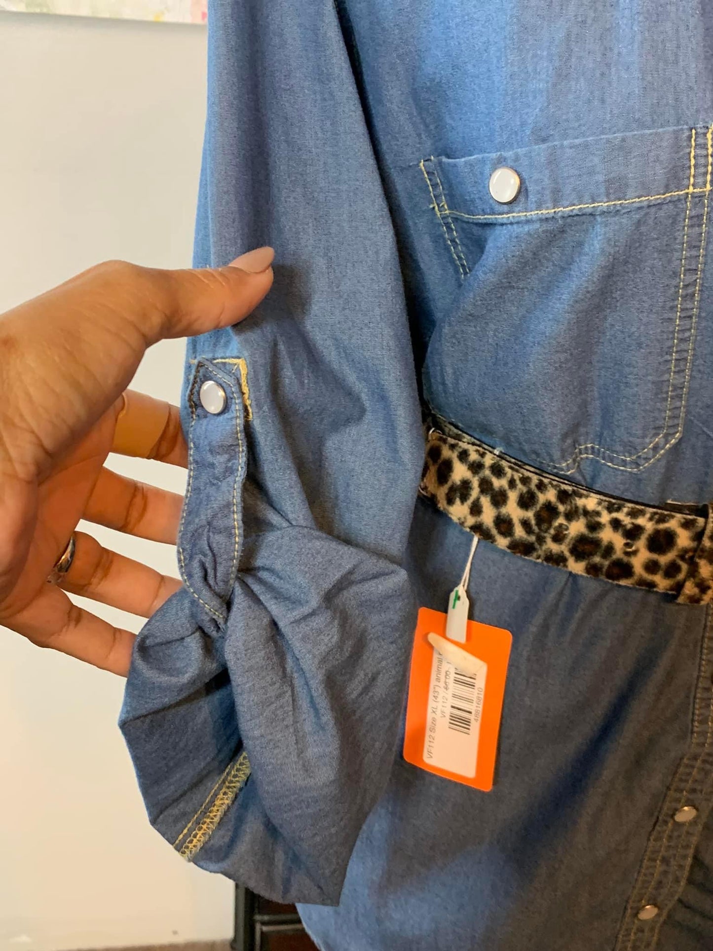 Denim shirt and belt bundle
