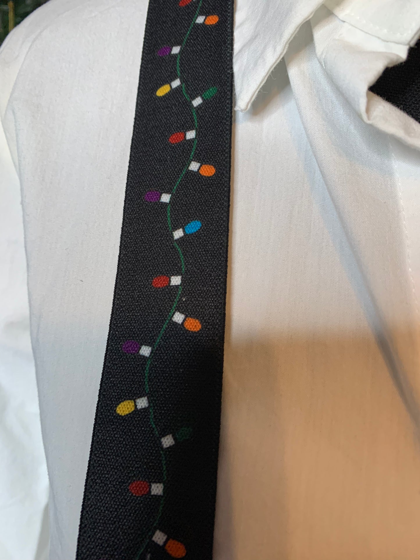 Christmas lights suspenders