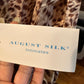Size L NWT Augus Leopard Print 100% Silk Robe and Negligée