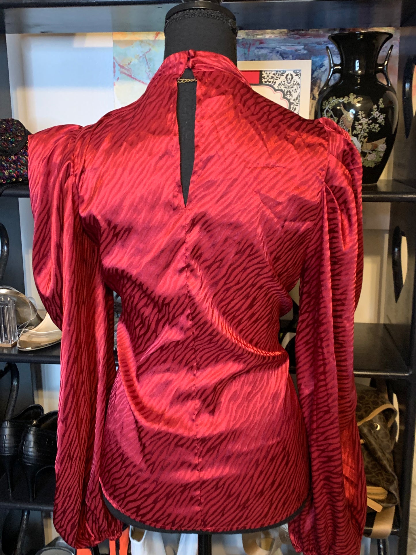 Size large burgundy blouse