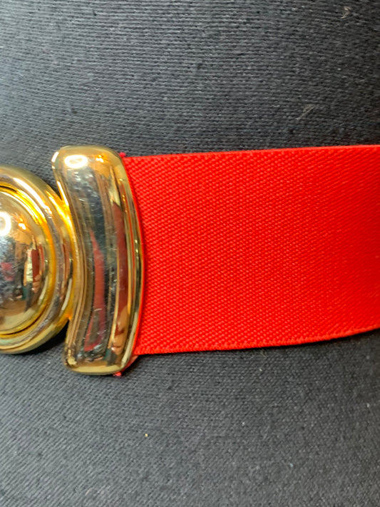 Size Medium red and gold belt