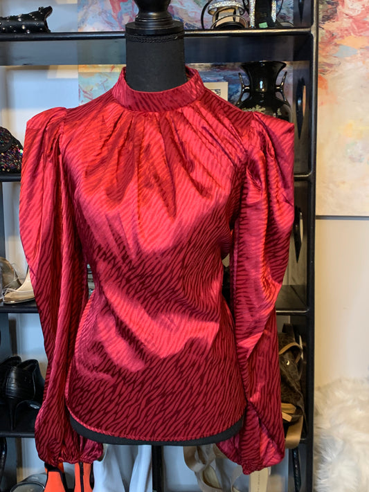 Size large burgundy blouse