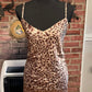 Size L NWT Augus Leopard Print 100% Silk Robe and Negligée