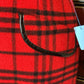 Size 4 Red and black wool skirt