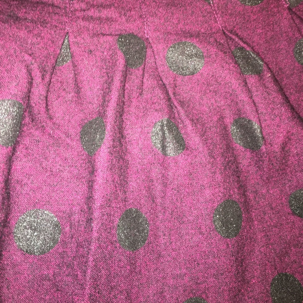 Size 4 wool mini skirt with sparkly circle print