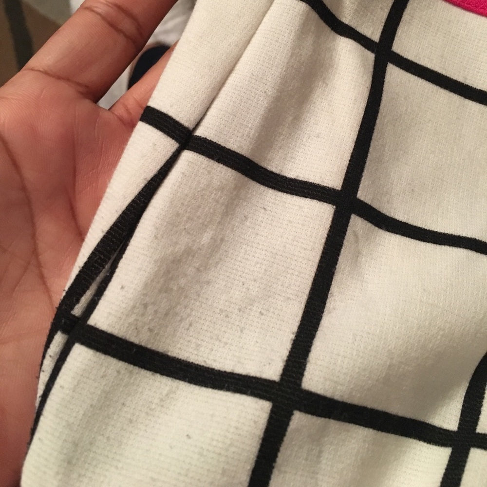 Size 8 New Directions dress.  Ivory, black & pink