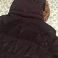 Size small blackberry and black hooded jacket