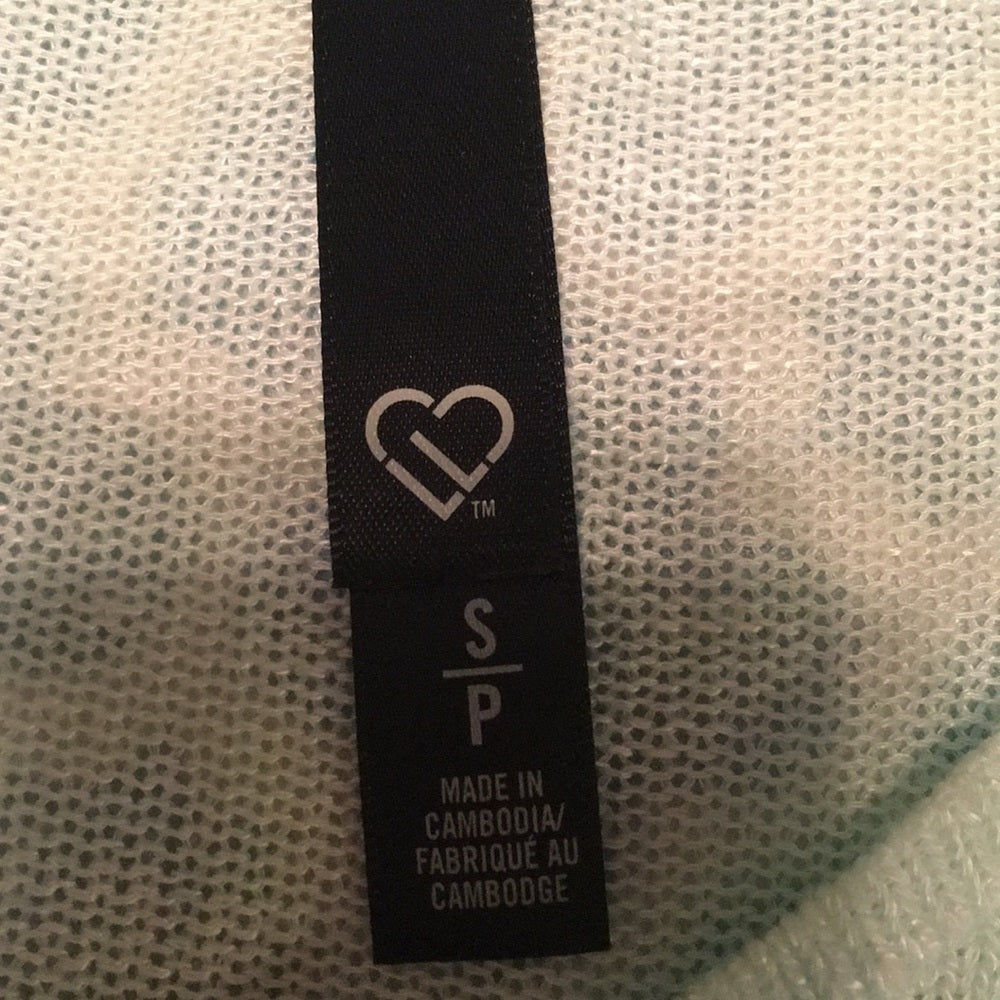Live Love Dream mint color scoop neck sweater