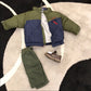 Hunter green and navy blue winter jacket 18-24 mo
