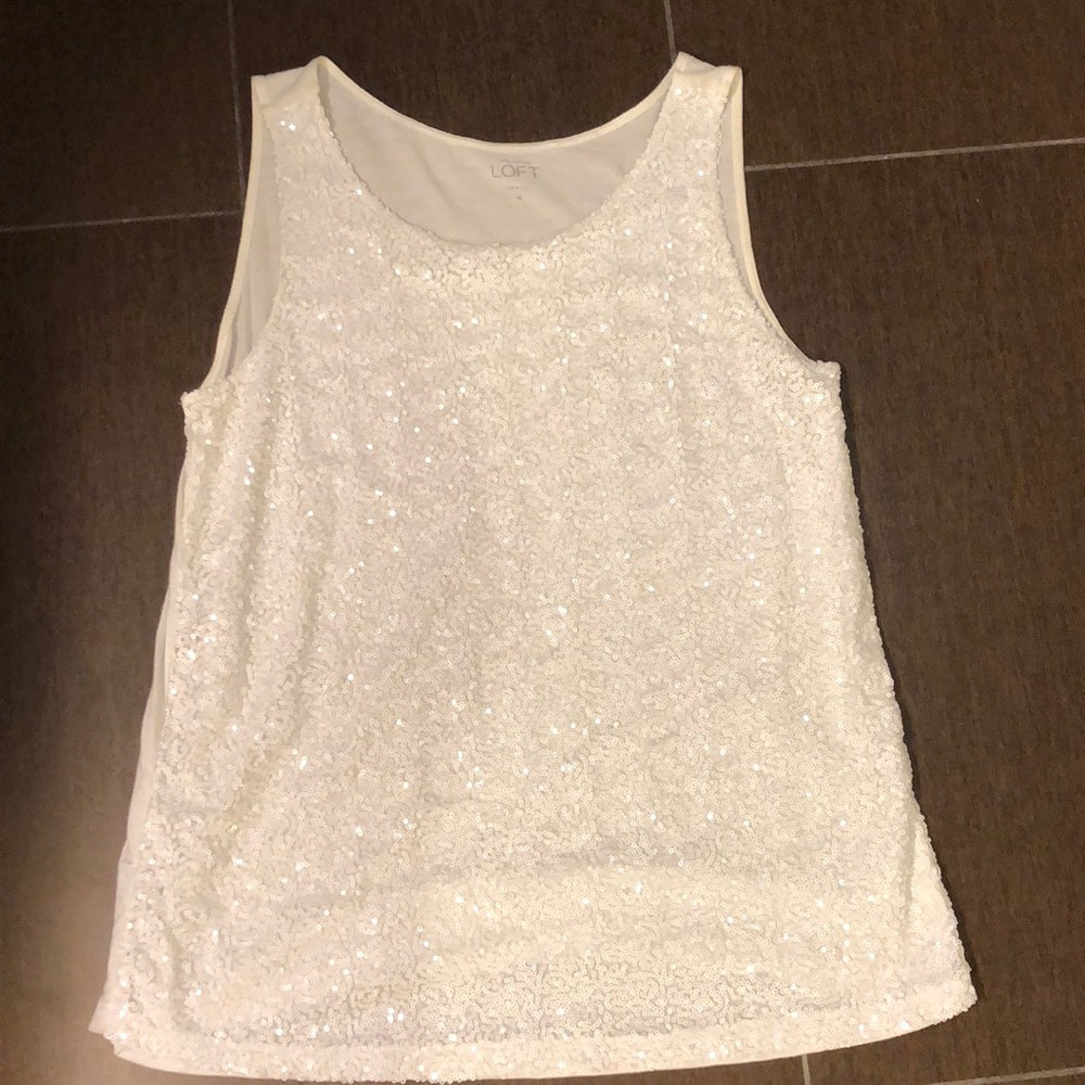Size medium sequined Ann Taylor Loft tank/shell