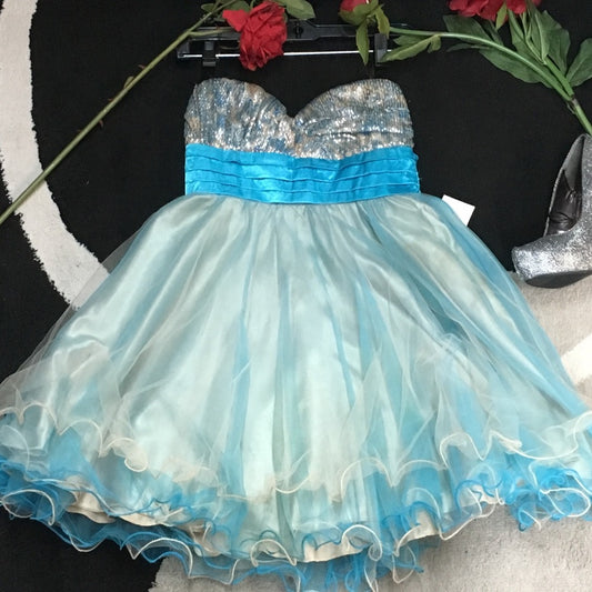 Sequin Hearts multicolor sequin formal dress size5
