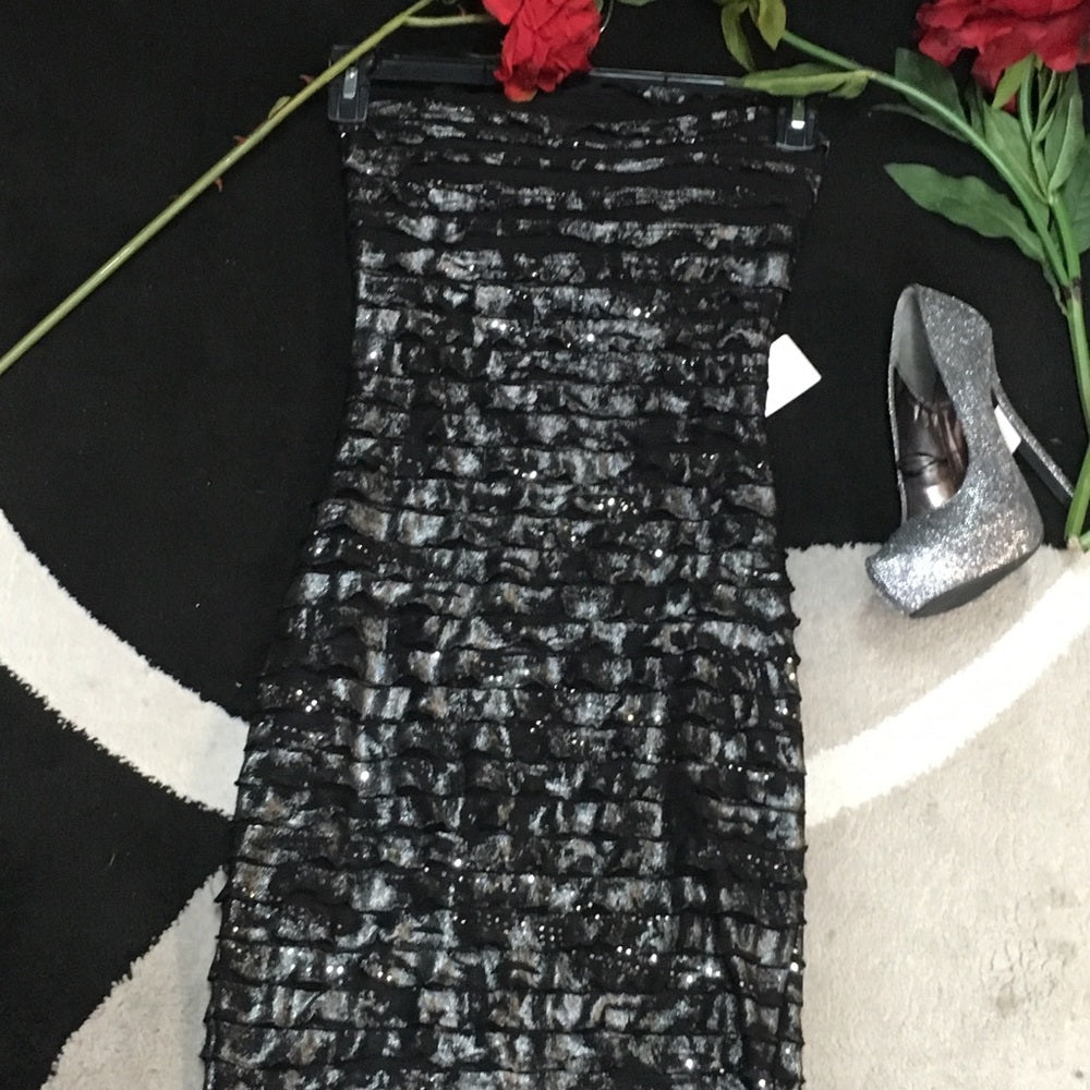Ruby Rox XS Black and Gray formal dress