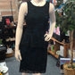 NWT Medium teal blue w/black lace overlay dress