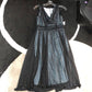 Size 2 light blue with black sheer overlay dress