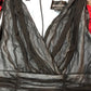 Size 2 light blue with black sheer overlay dress