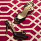 Size 7.5 Michaelangelo chocolate brown heels