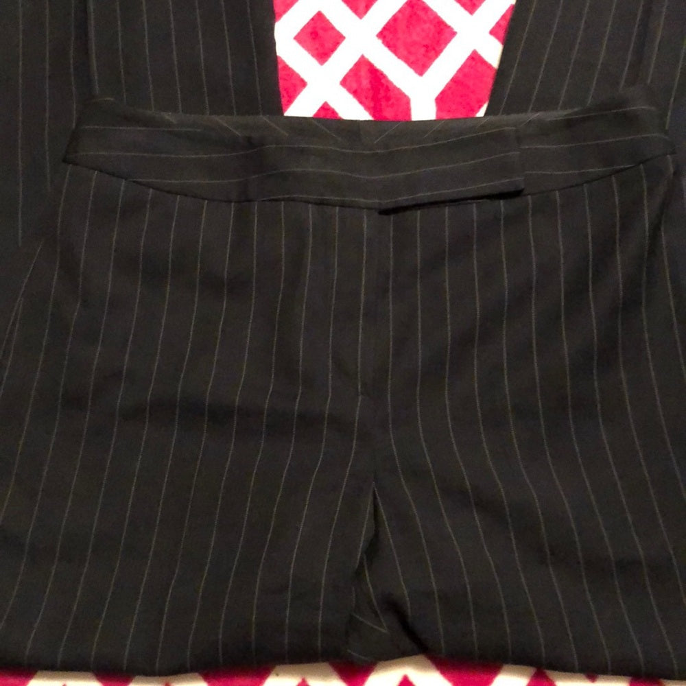 Size 9 Black pinstriped pant suit