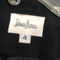 Size 4 Black blazer with ruffles edges