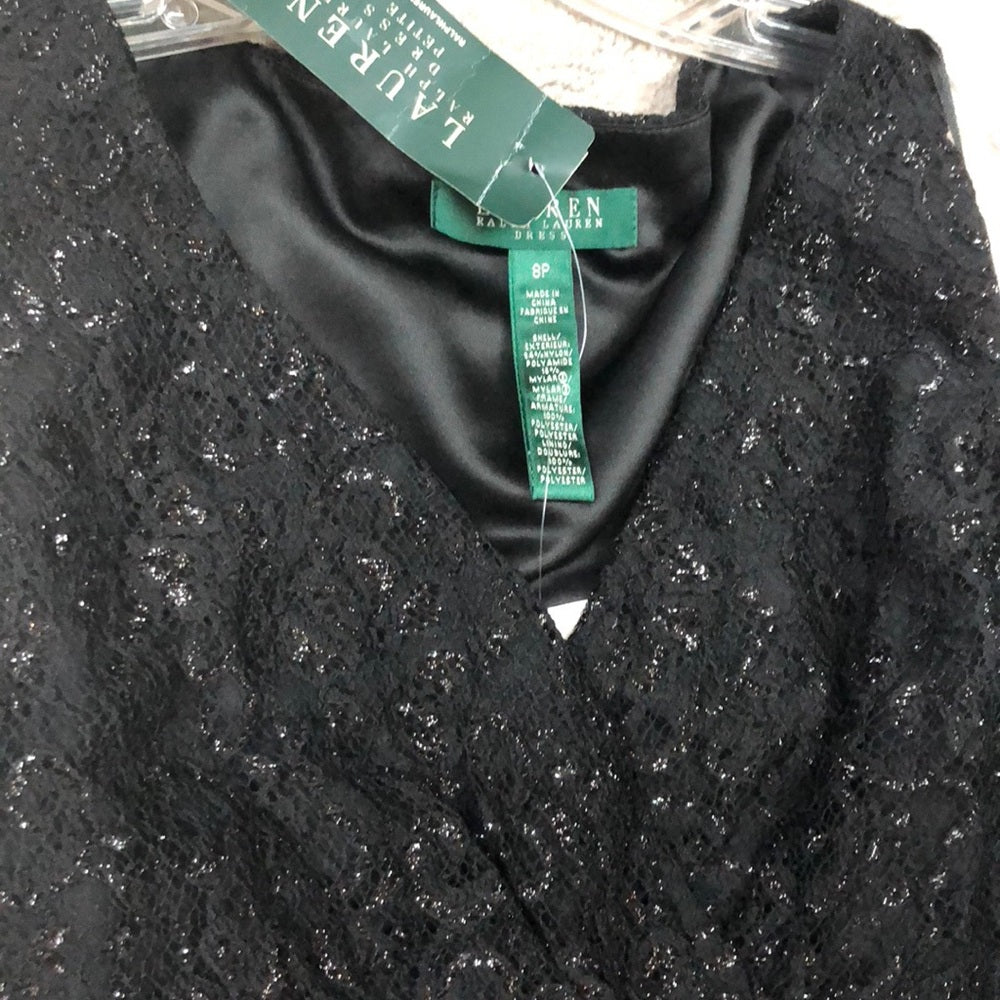 Size 8P NWT Ralph Lauren dress w/beautiful lace