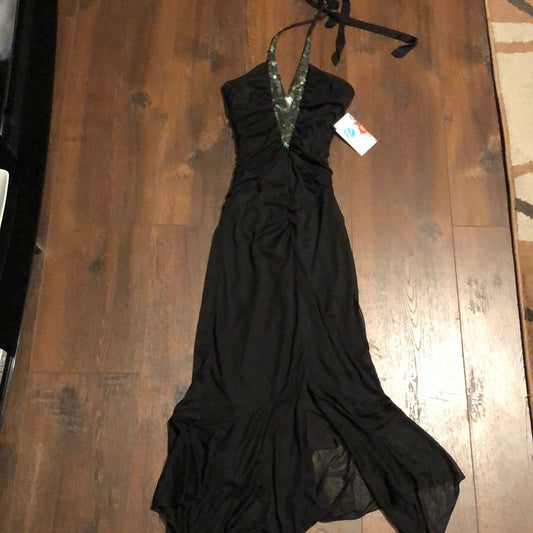 Black halter style party dress size 3/4