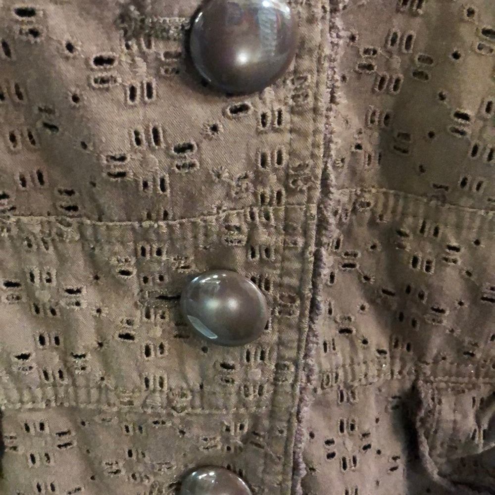 Size Large Nine West brown knee length jacket