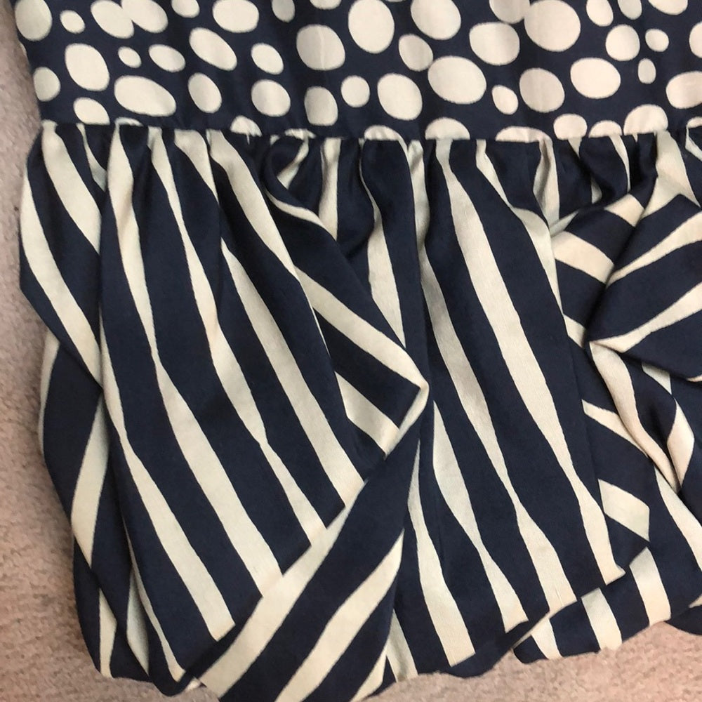 Size 6 blue and khaki color local designer dress
