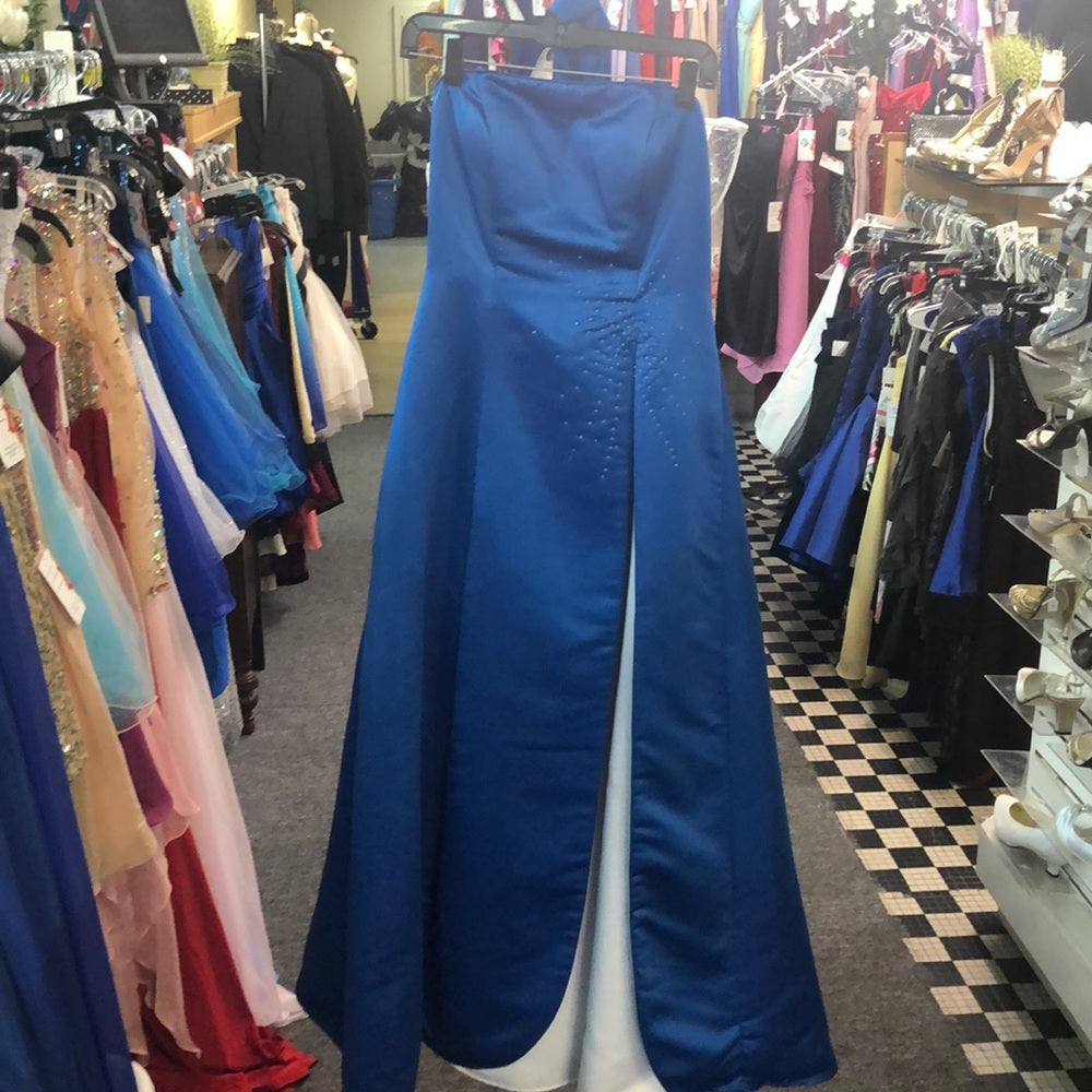 Milano Blue with white size medium formal dress