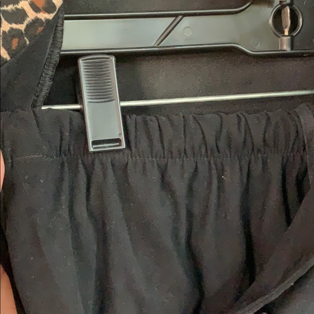 Size 12 black and animal print pant suit