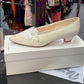 Size 7.5 Dyeables short heels (1 1/2”)